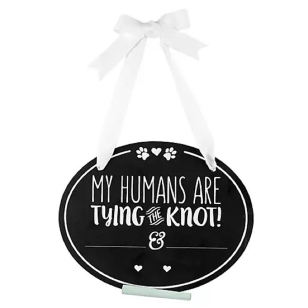 NWT Pet Wedding Announcement Chalkboard